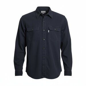 Carhartt Men's Navy Button-Up Work Shirt - Size XL
